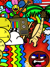 Load image into Gallery viewer, Doodledana- Faces Doodle